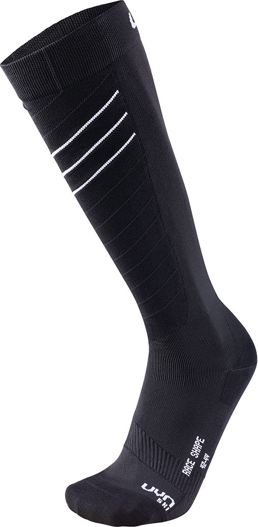  UYN Man Ski Race Shape Socks (Black/White)