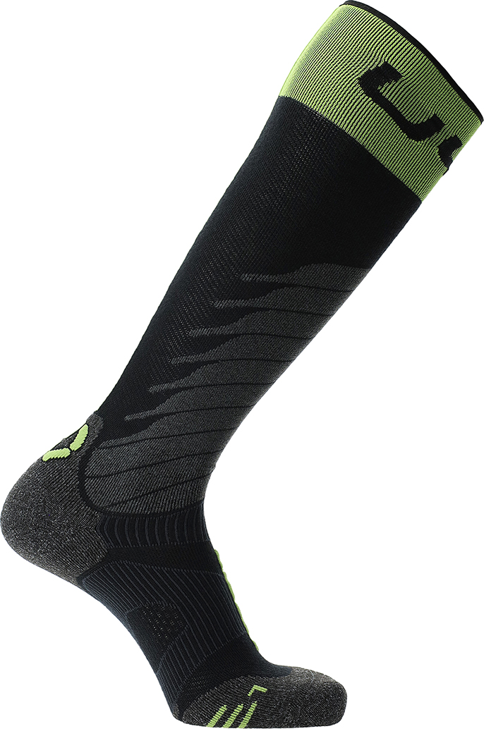  UYN Man Ski One Merino Socks (Black/Lime)