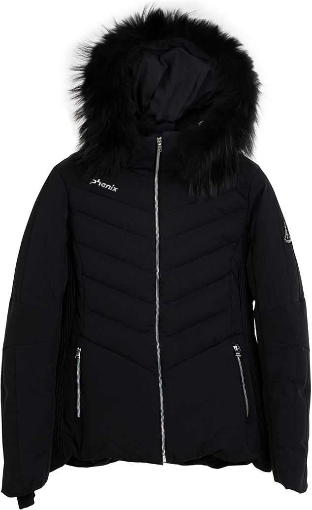 Горнолыжные куртки Phenix Diamond Down Jacket + мех енот (BK2) (Black)