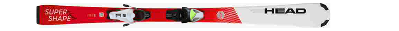 Горные лыжи с креплениями Head Supershape JRS Feuz White/Red + JRS 7.5 GW solid red  22/23