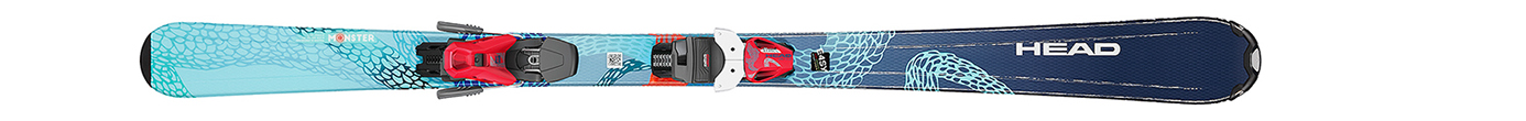 Горные лыжи с креплениями Head Monster Easy JRS + JRS 7.5 GW Red 23/24