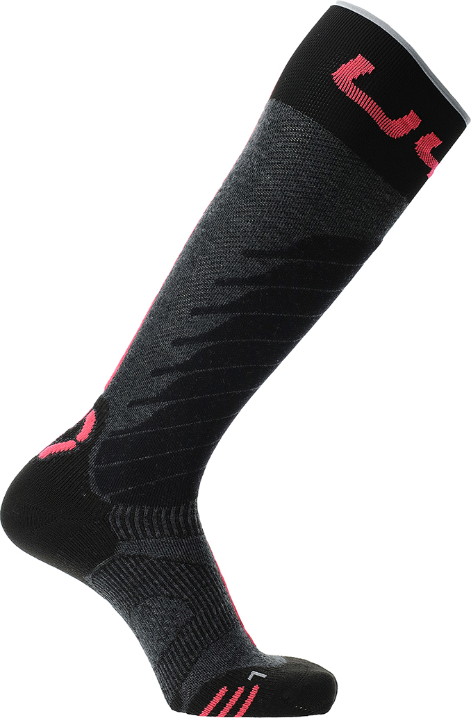  UYN Women Ski One Merino Socks (Anthracite/Pink)