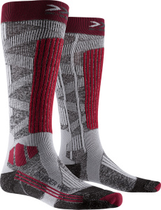 X-Socks Ski Rider silver 4.0 W (Stone Grey Melange/Plum 37-38)